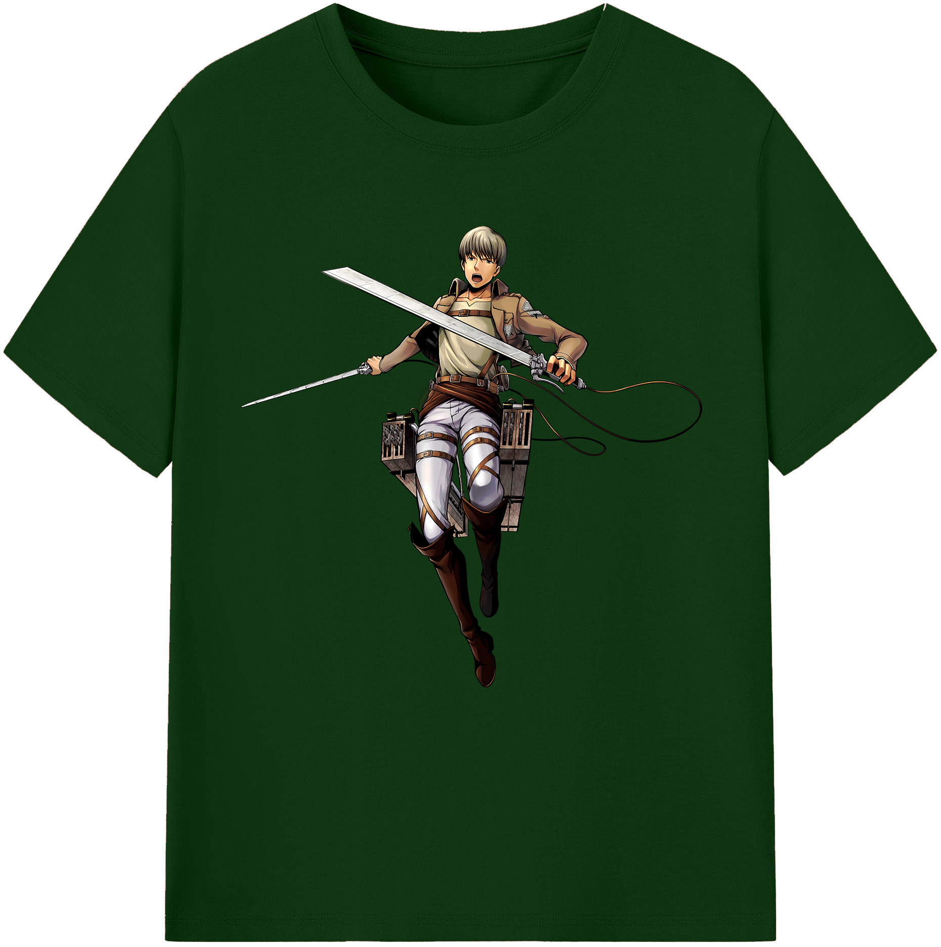 （画像用） 進撃の巨人 Attack on Titan 綿100％半袖Tシャツ（フロントプリント）